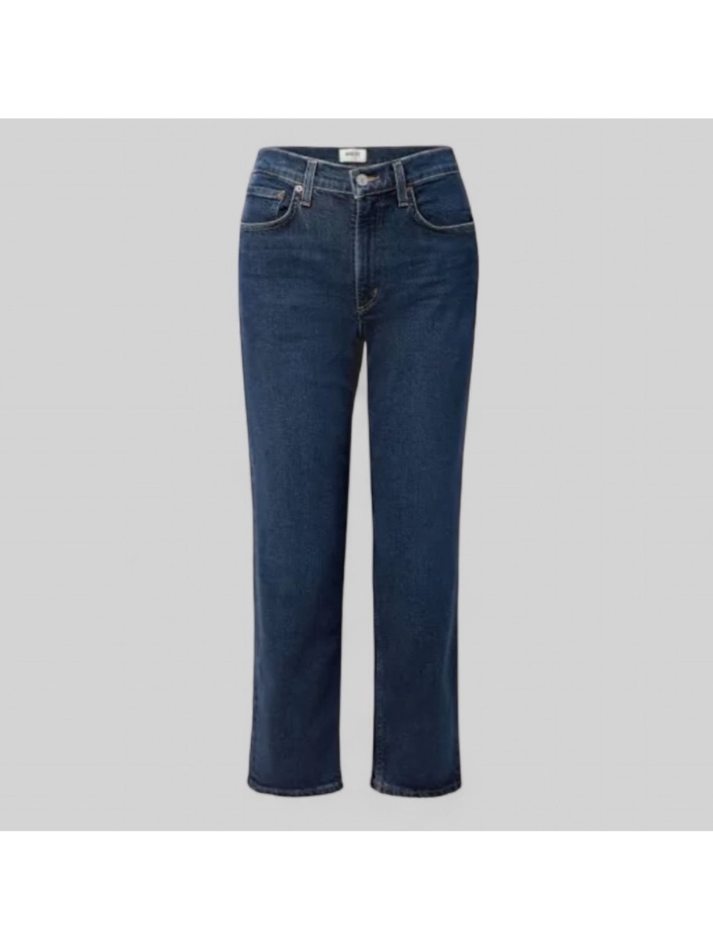 AGOLDE Kye Mid Rise Straight Leg Cropped Organic Cotton Jeans Womens 27